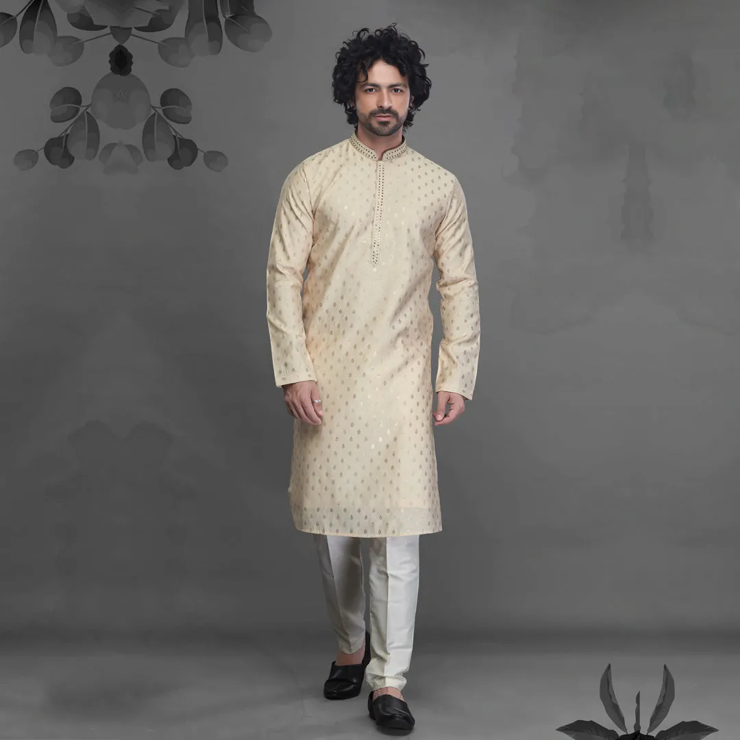 Champagne Beige Soft Taupe Kurta