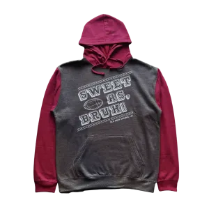 Charcoal/Maroon Sweet As Bruh Hoodie