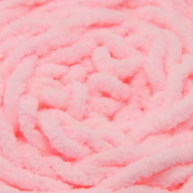 Chenille Blanket Yarn 100g 80m 12ply - Baby Pink