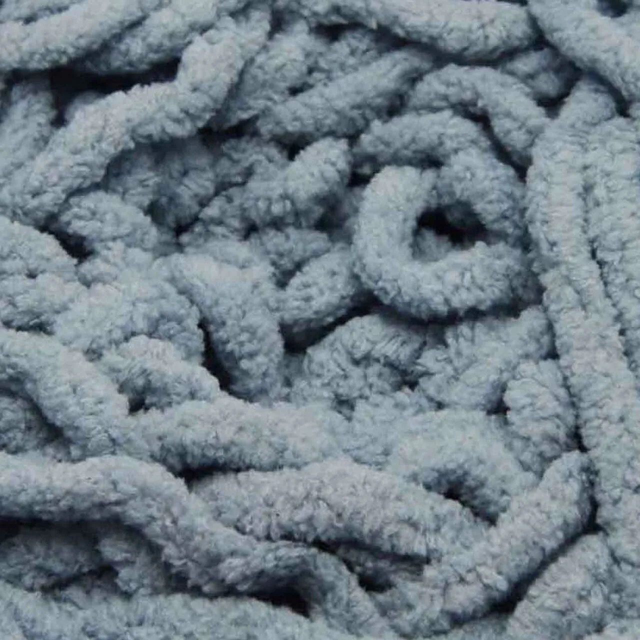 Chenille Blanket Yarn 100g 80m 12ply -  Grey