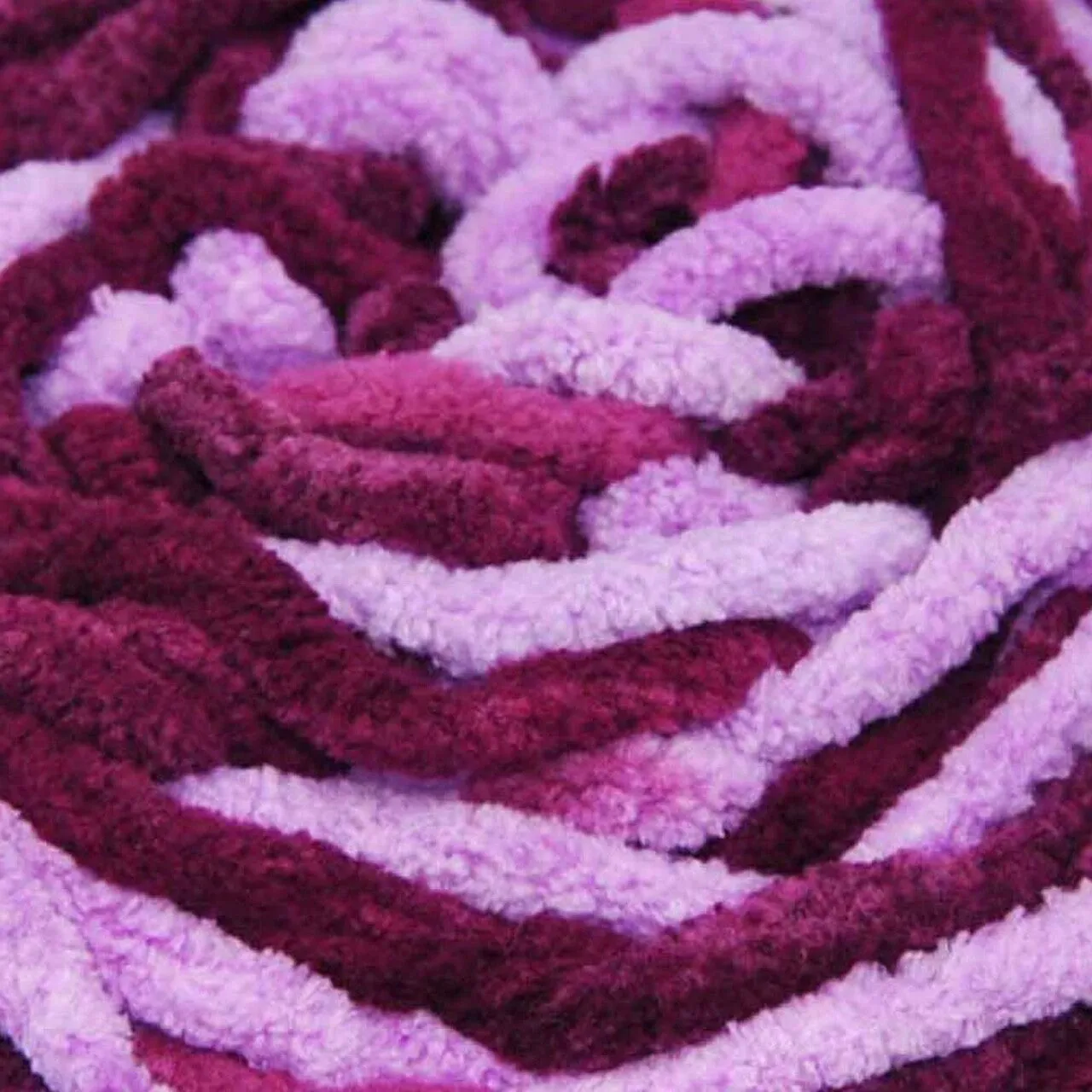 Chenille Blanket Yarn 100g 80m 12ply - Purple Camo