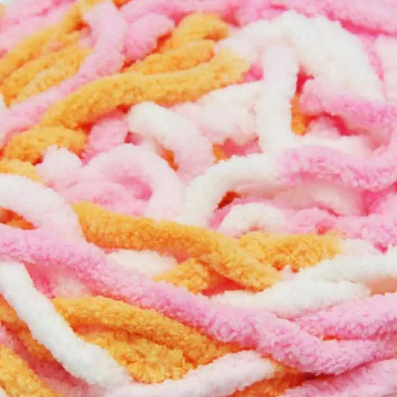 Chenille Blanket Yarn 100g 80m 12ply -  Toasted Marshmallow