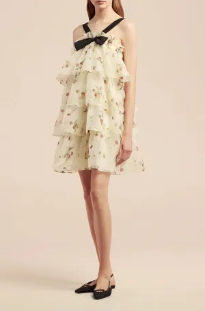 Cherry Tiered Organza Dress