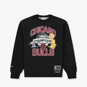 Chicago Bulls Team History Crew Sweatshirt - Faded Black