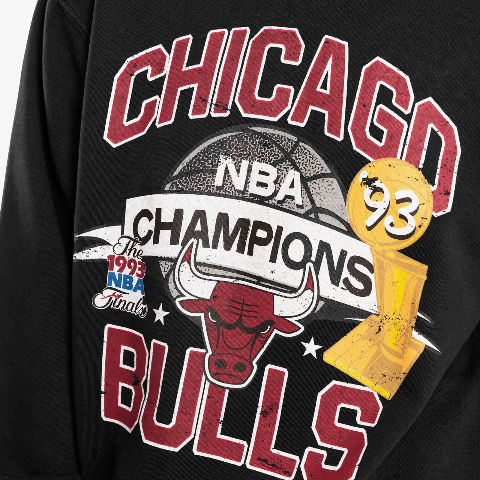 Chicago Bulls Team History Crew Sweatshirt - Faded Black