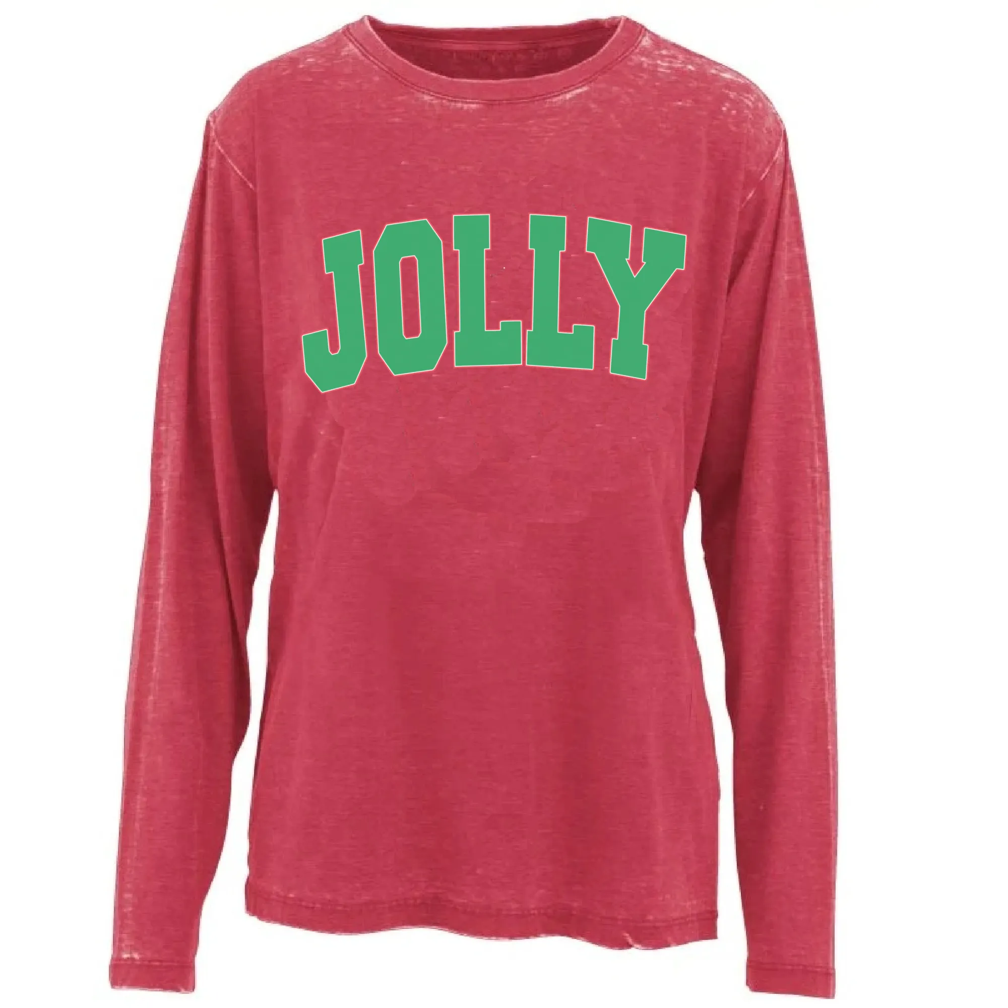 Chicka-D Oversized Acid Wash Jolly University -  Adult Size - Christmas Shirt