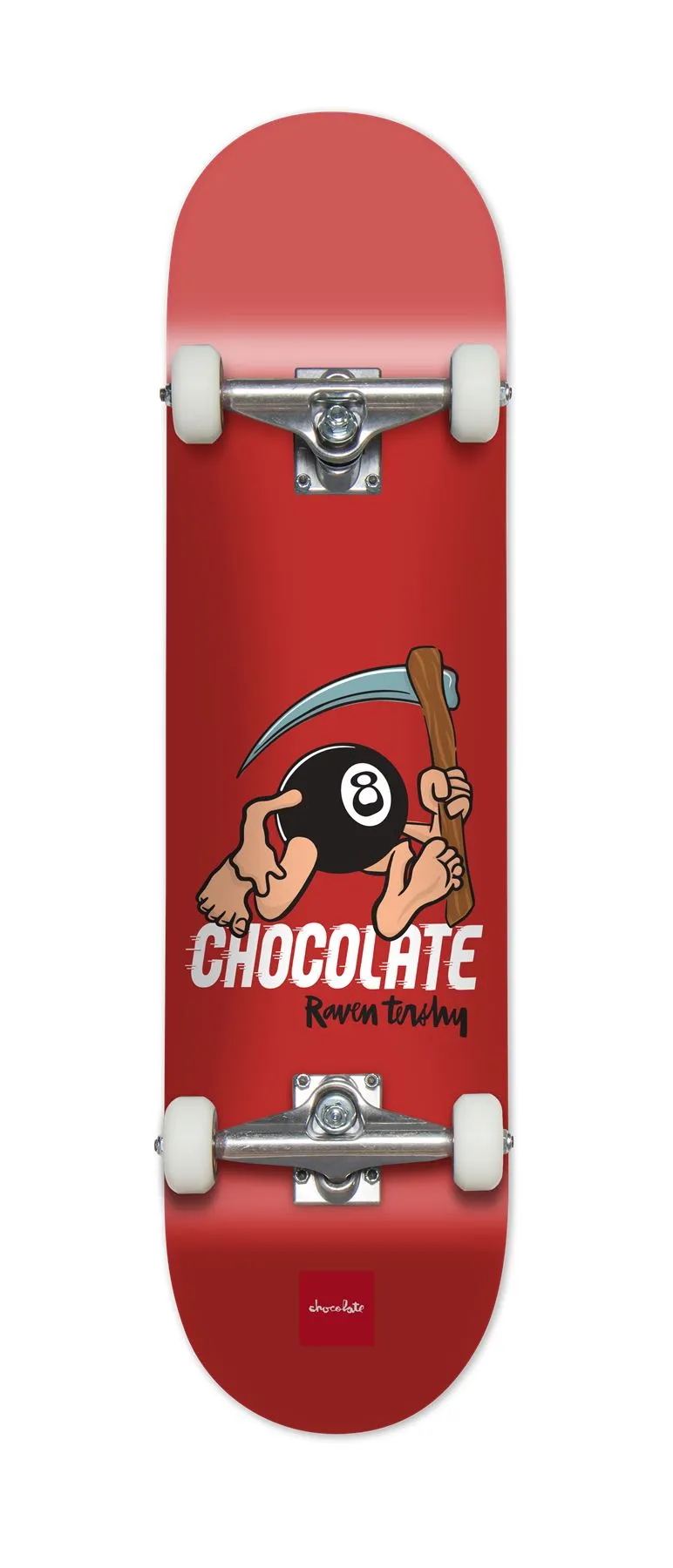 Chocolate Skateboard Eightballer Raven Tershy " Complete Skateboard - 7.875"