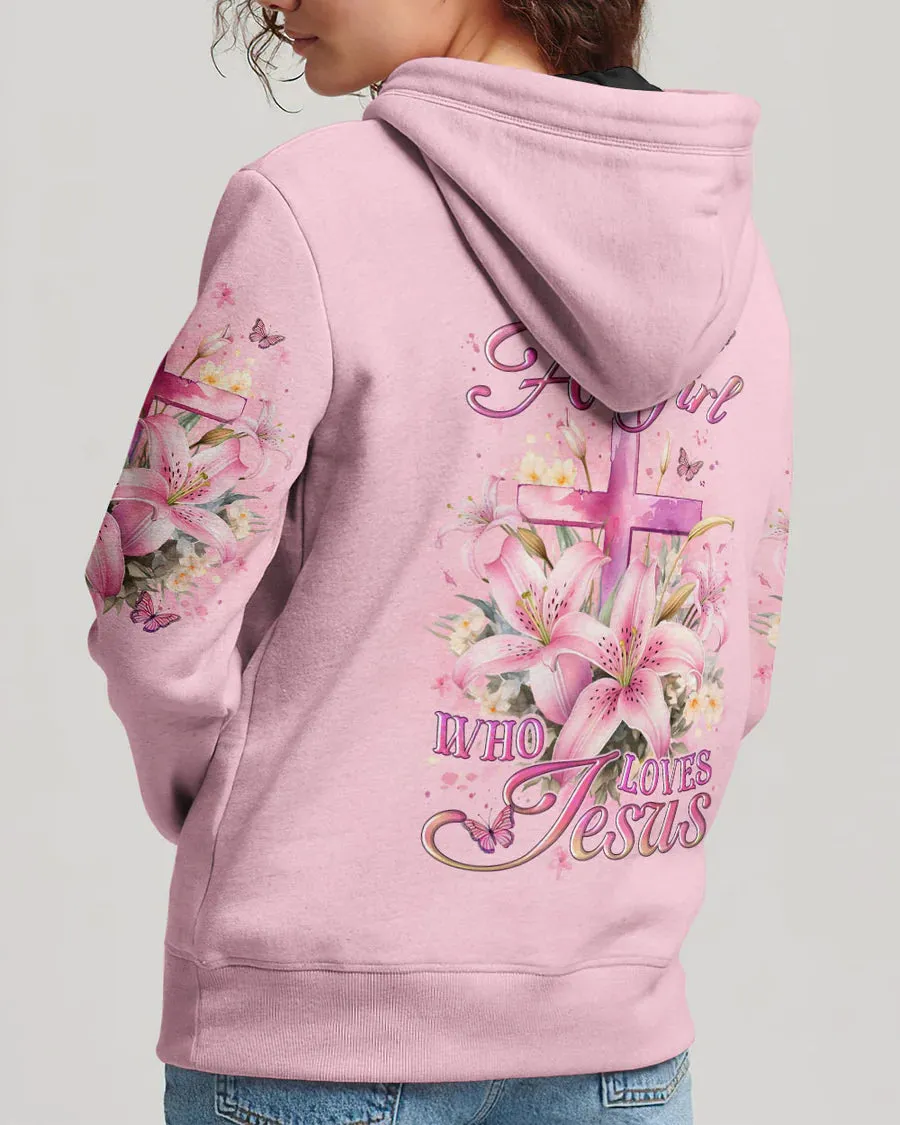Christianartbag 3D T-Shirt For Women, Just A Girl Who Loves Jesus Women's All Over Print Shirt, Christian Shirt, Faithful Fashion, 3D Printed Shirts for Christian Women, CABDS04261223