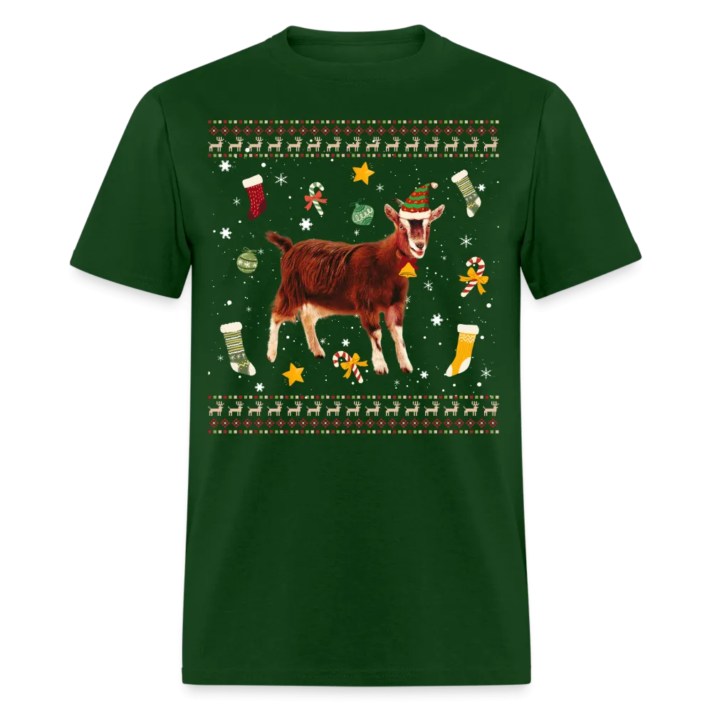 Christmas - Goat Ugly Sweater - Family Shirts Men, Woman Christmas T Shirts