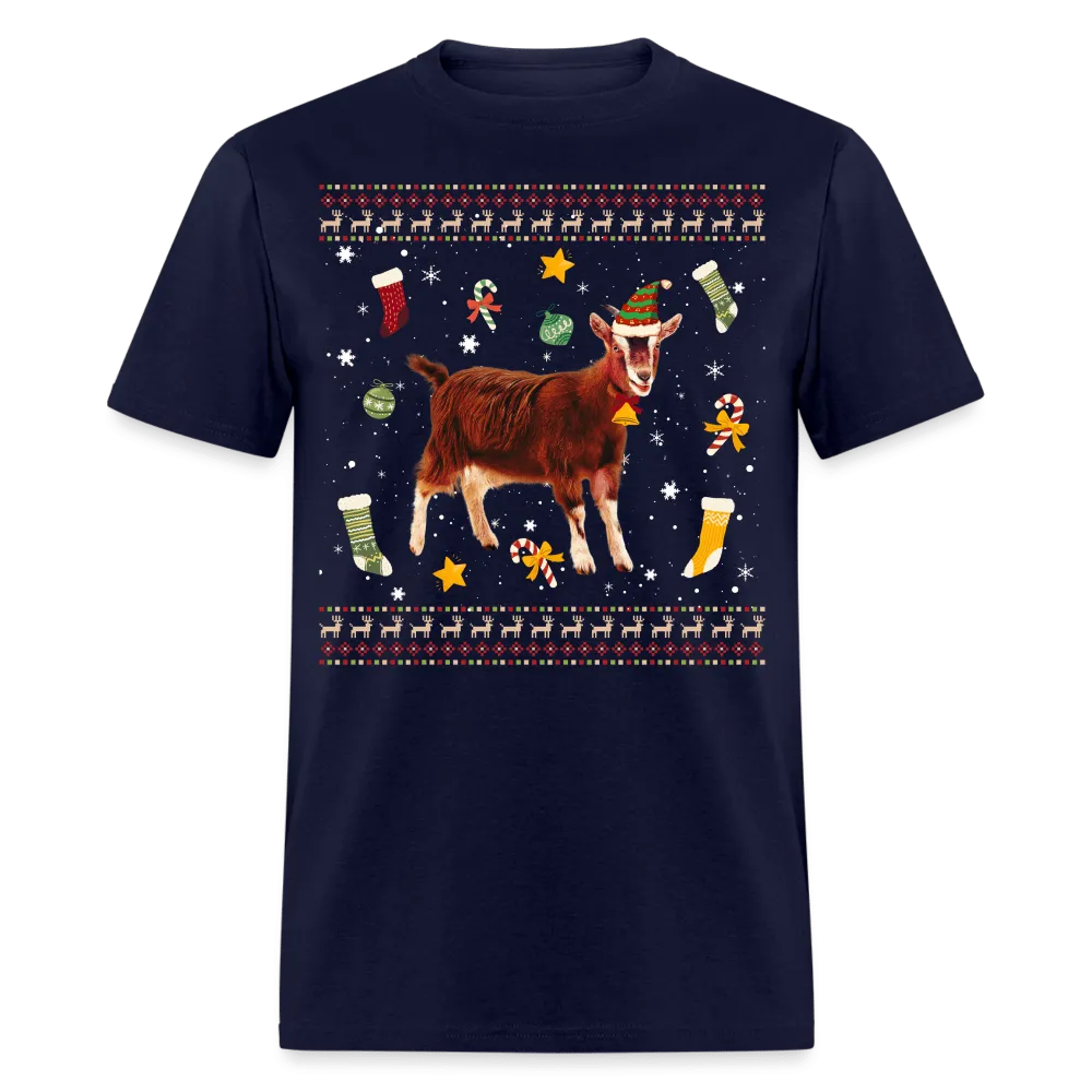 Christmas - Goat Ugly Sweater - Family Shirts Men, Woman Christmas T Shirts