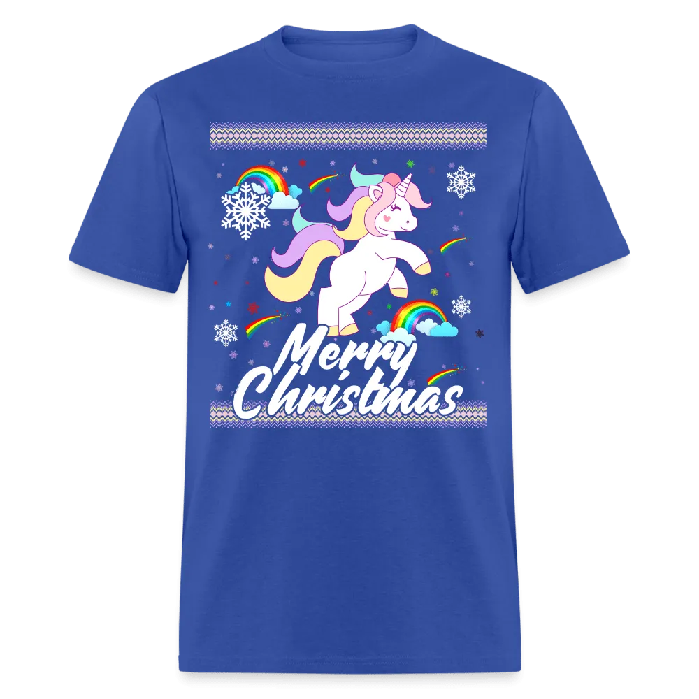 Christmas - Merry Christmas Unicorn Ugly Sweater - Family Shirts Men, Woman Christmas T Shirts