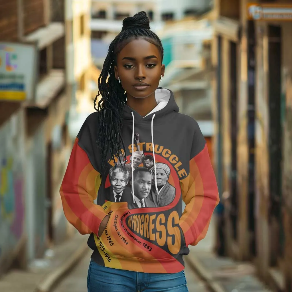 Civil Rights Leaders African American Hoodie No Struggle No Progress DT03