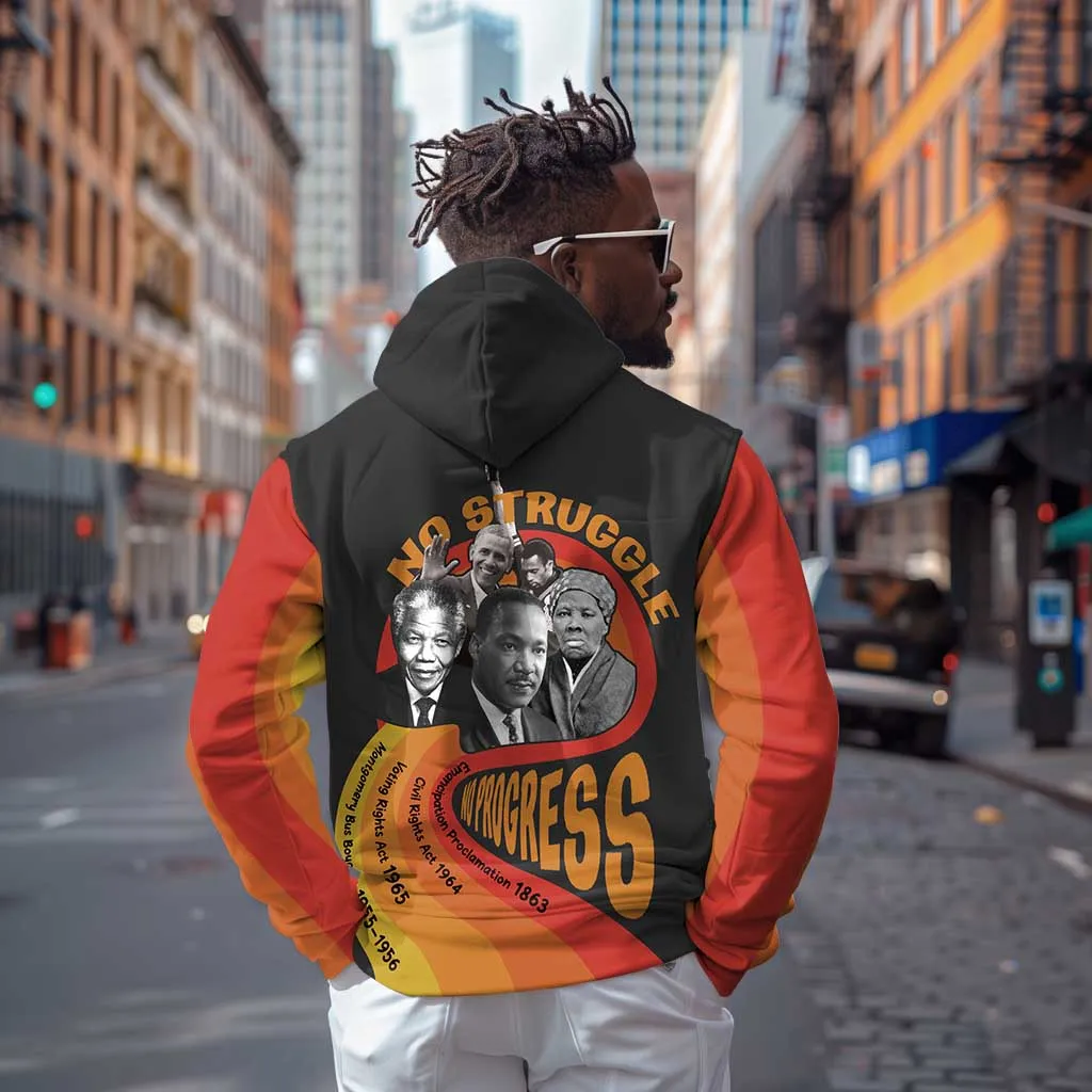 Civil Rights Leaders African American Hoodie No Struggle No Progress DT03