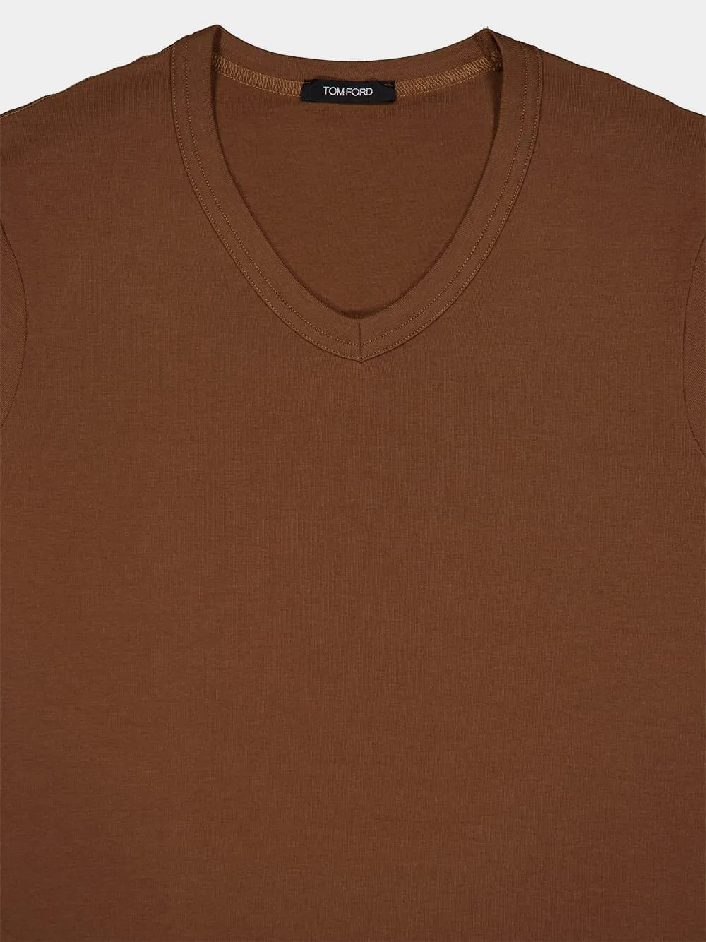 Classic V-Neck Brown T-Shirt