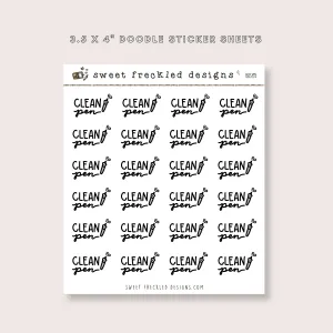 Clean Fountain Pen Stickers