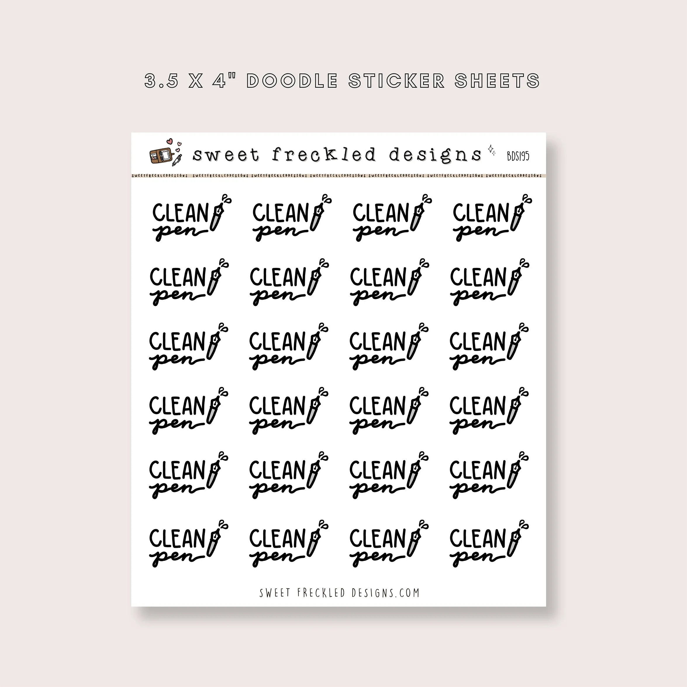 Clean Fountain Pen Stickers