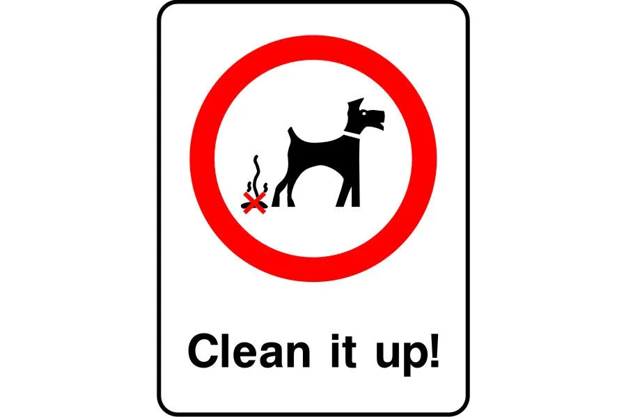 Clean it up sign