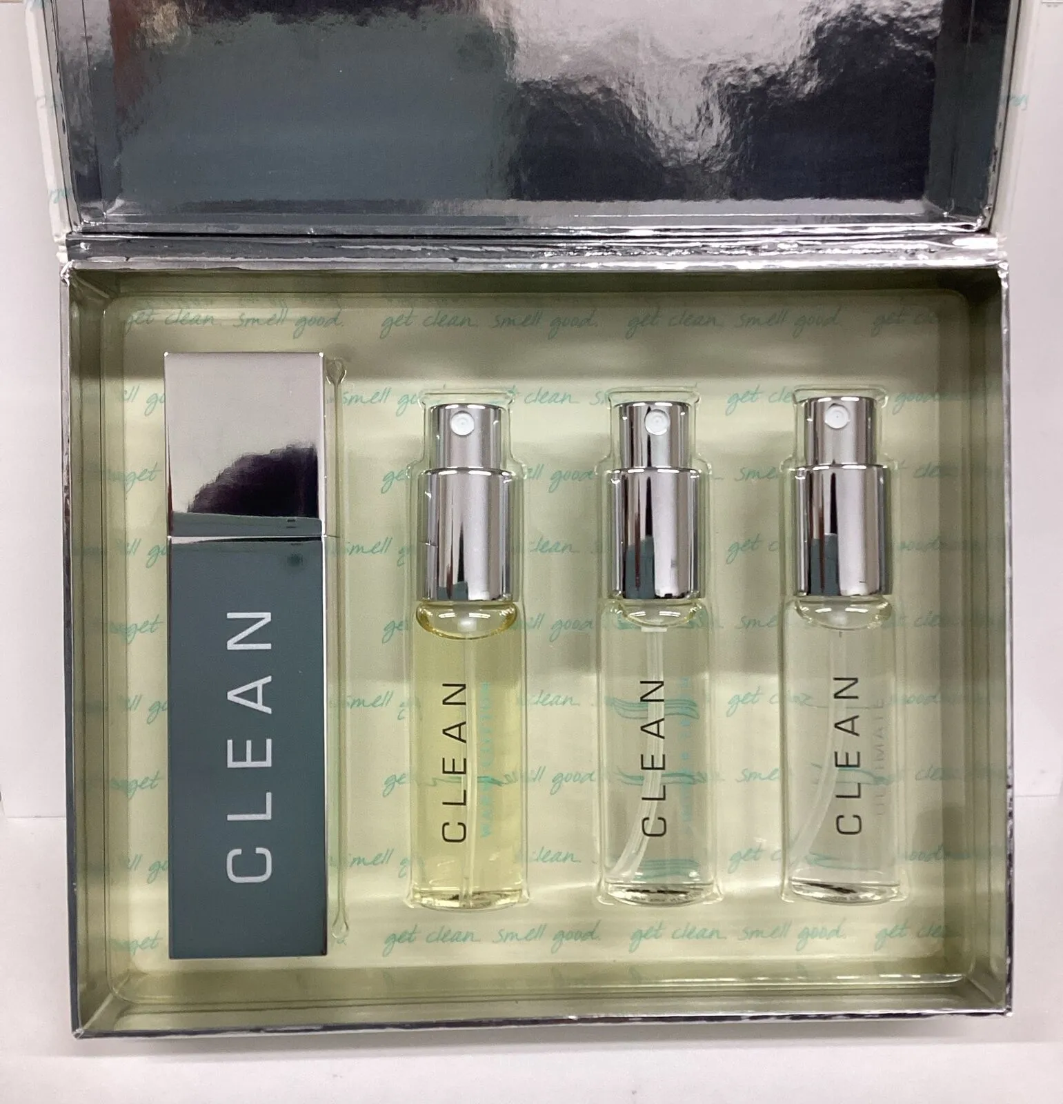 Clean Refillable Purse Set: Warm Cotton  .5 oz   Shower Fresh .5 oz   Ultimate .5 oz Eau De Parfum Spray