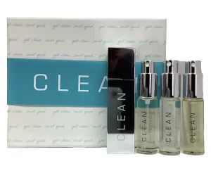 Clean Refillable Purse Set: Warm Cotton  .5 oz   Shower Fresh .5 oz   Ultimate .5 oz Eau De Parfum Spray