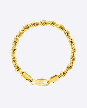 CLEAN ROPE BRACELET. - 6MM GOLD