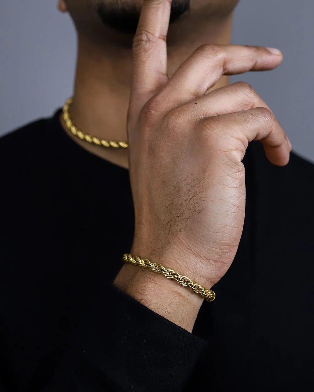CLEAN ROPE BRACELET. - 6MM GOLD