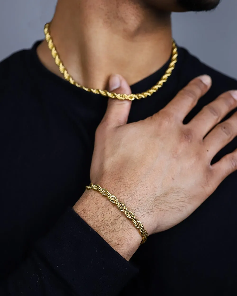 CLEAN ROPE BRACELET. - 6MM GOLD