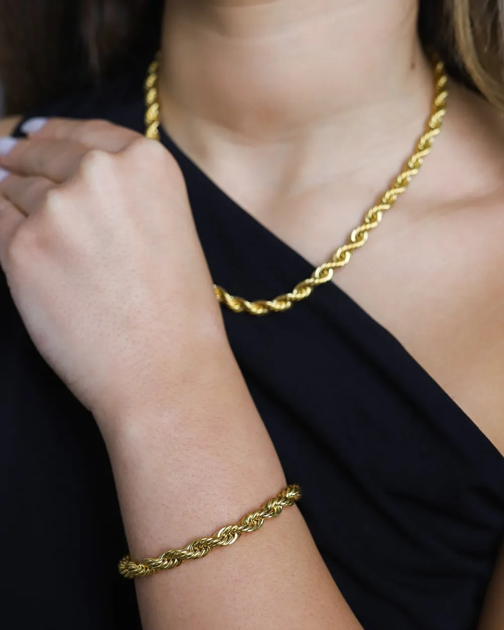 CLEAN ROPE BRACELET. - 6MM GOLD