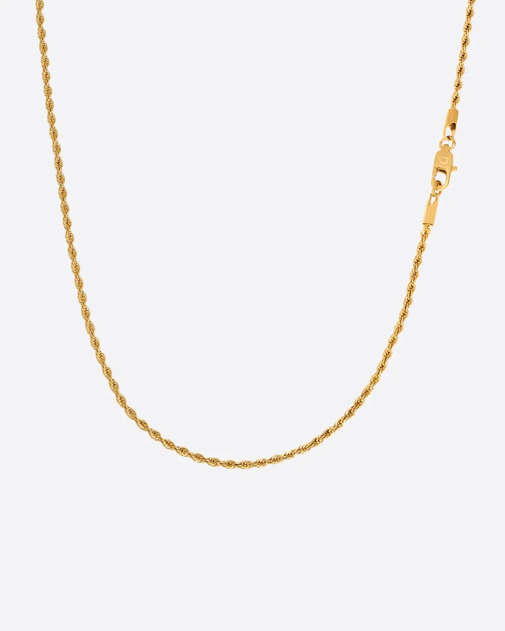 CLEAN ROPE CHAIN. - 2MM GOLD