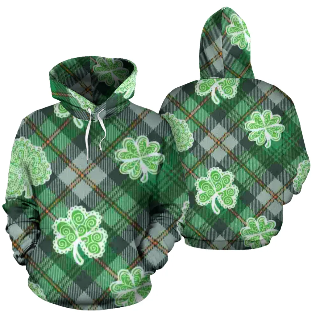 Clover Plaid St. Patrick's Day Adult Premium Hoodie