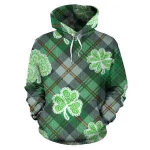 Clover Plaid St. Patrick's Day Adult Premium Hoodie