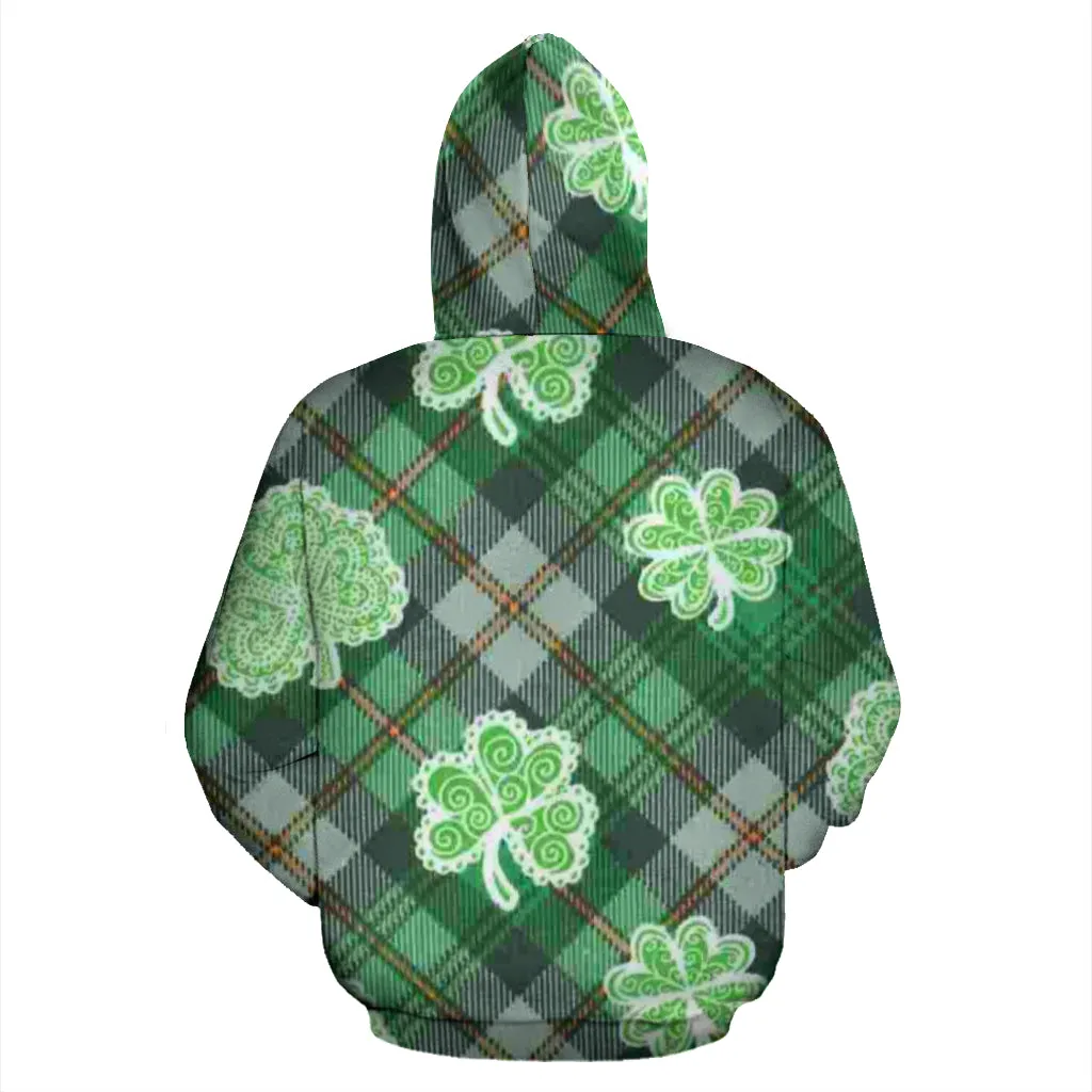 Clover Plaid St. Patrick's Day Adult Premium Hoodie