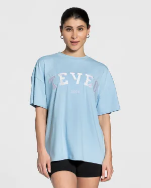College Oversized T-Shirt "Babyblau"