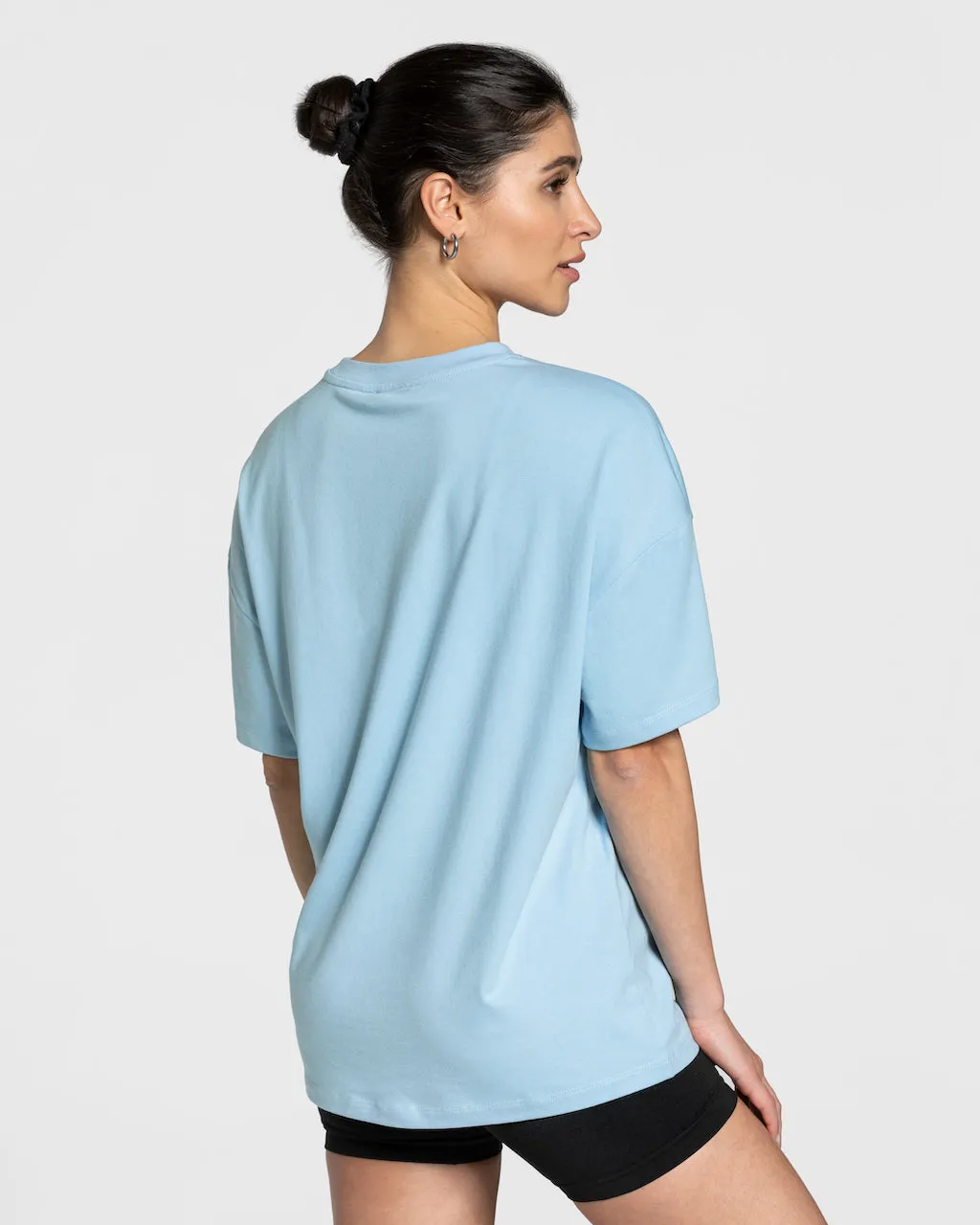 College Oversized T-Shirt "Babyblau"