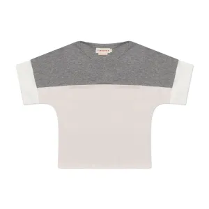 Colorblock Tee Dusty Pink / Gray