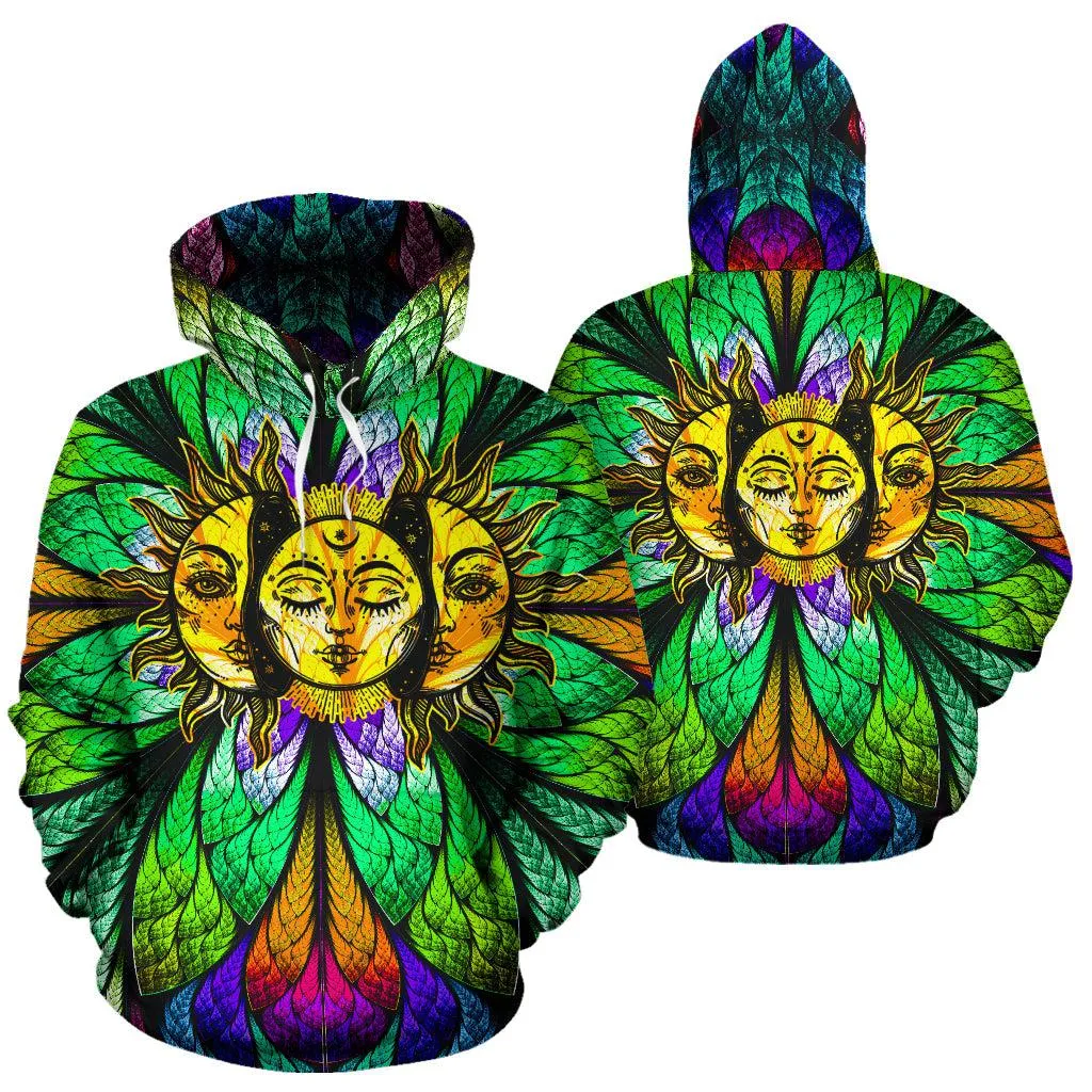 Colorful Sun Moon Hoodie