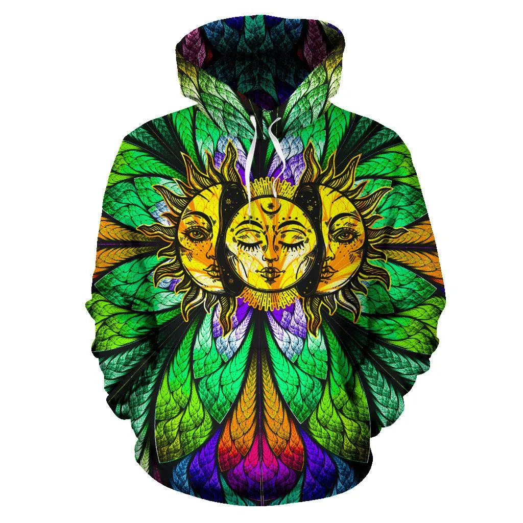 Colorful Sun Moon Hoodie