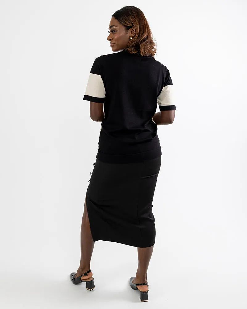 Colour Block Knit Top