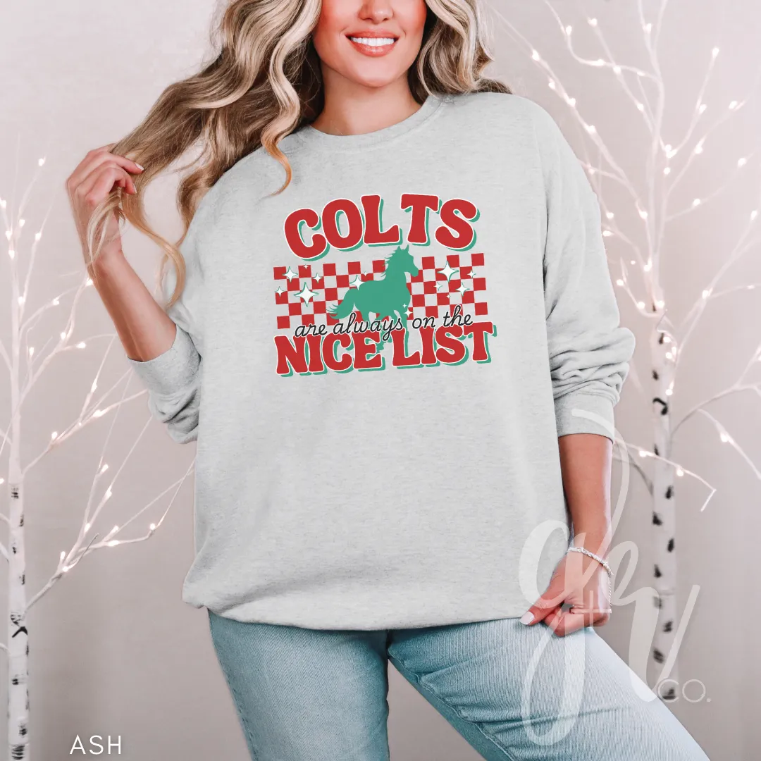 Colts Are Always on the Nice List (Tees Sweatshirts)