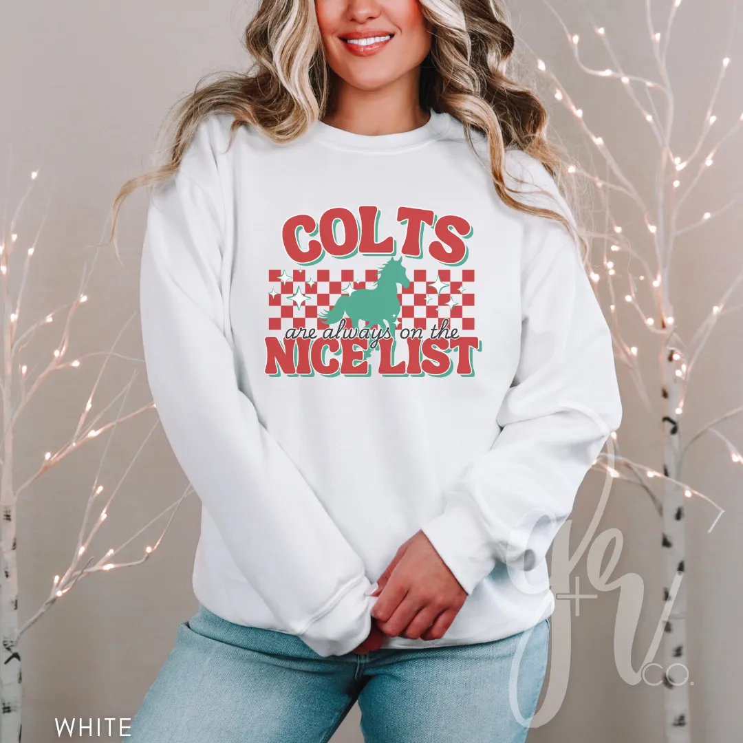 Colts Are Always on the Nice List (Tees Sweatshirts)