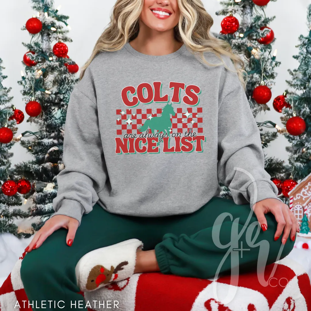 Colts Are Always on the Nice List (Tees Sweatshirts)