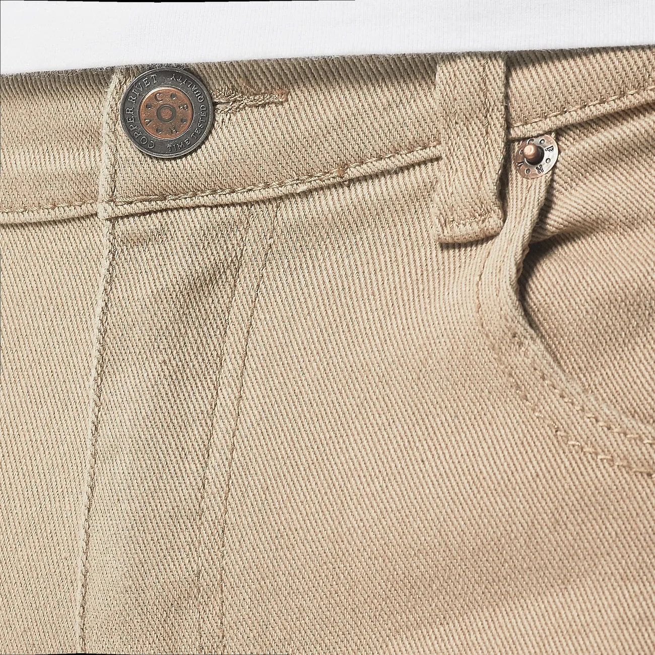 CopperRivet Khaki Denim Pants with Rips