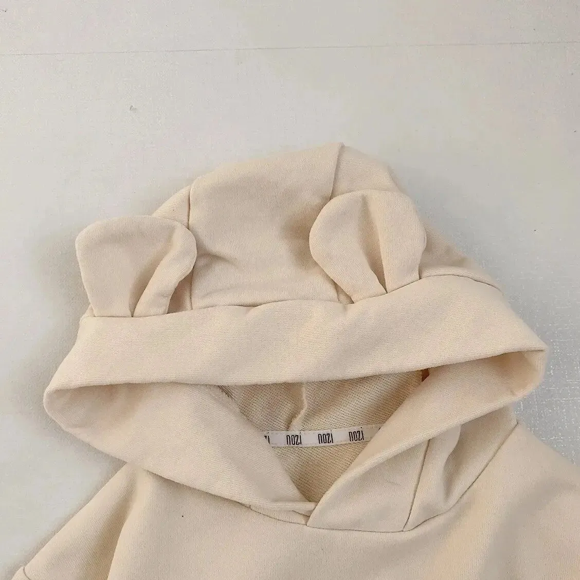 Cotton Embroidered Hoodies for Toddlers - Bear-Themed Sweatshirt for Kids