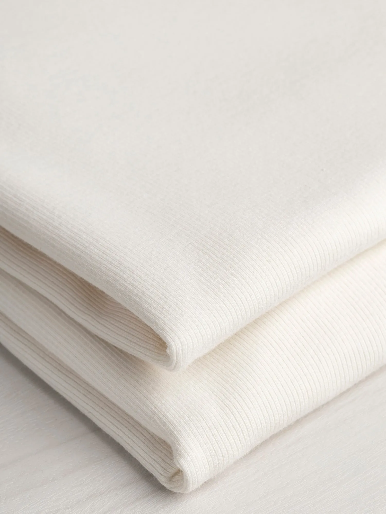 Cotton Tencel Modal Rib Knit - Cream