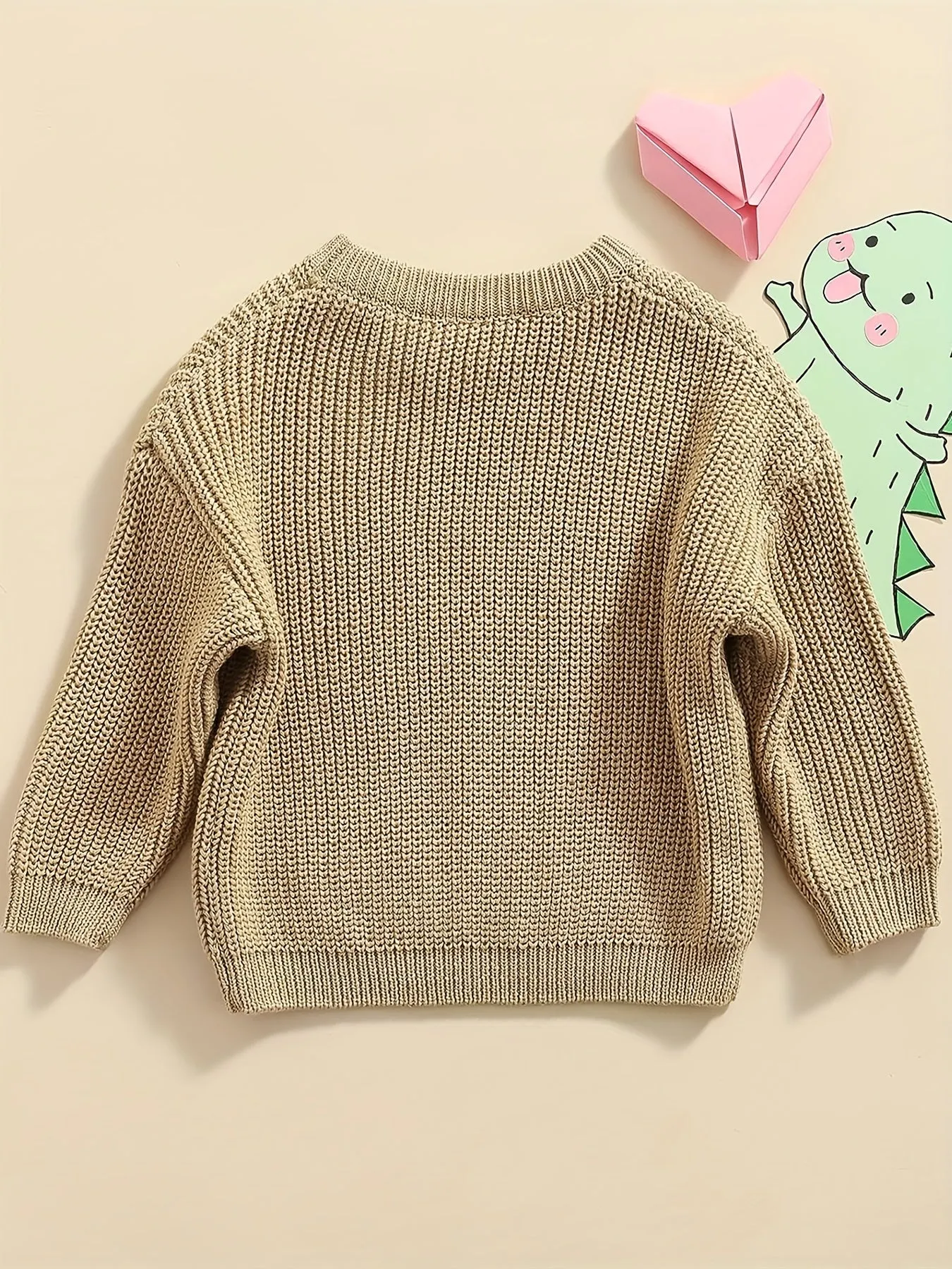 Cozy Girls Knitted Pullover Sweater - Fashionable Loose Fit for Toddler & Baby Blouse - Perfect Casual Wear for Little Girls