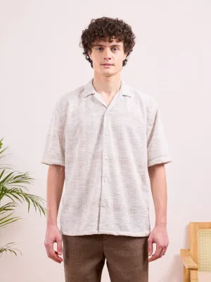Cream Textured Resort Shirt
