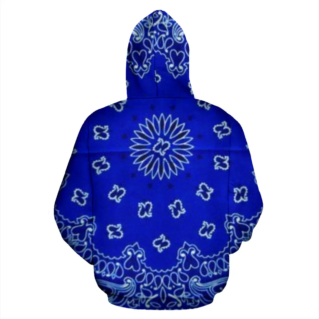Crip Cuz Blue Bandana Hoodie