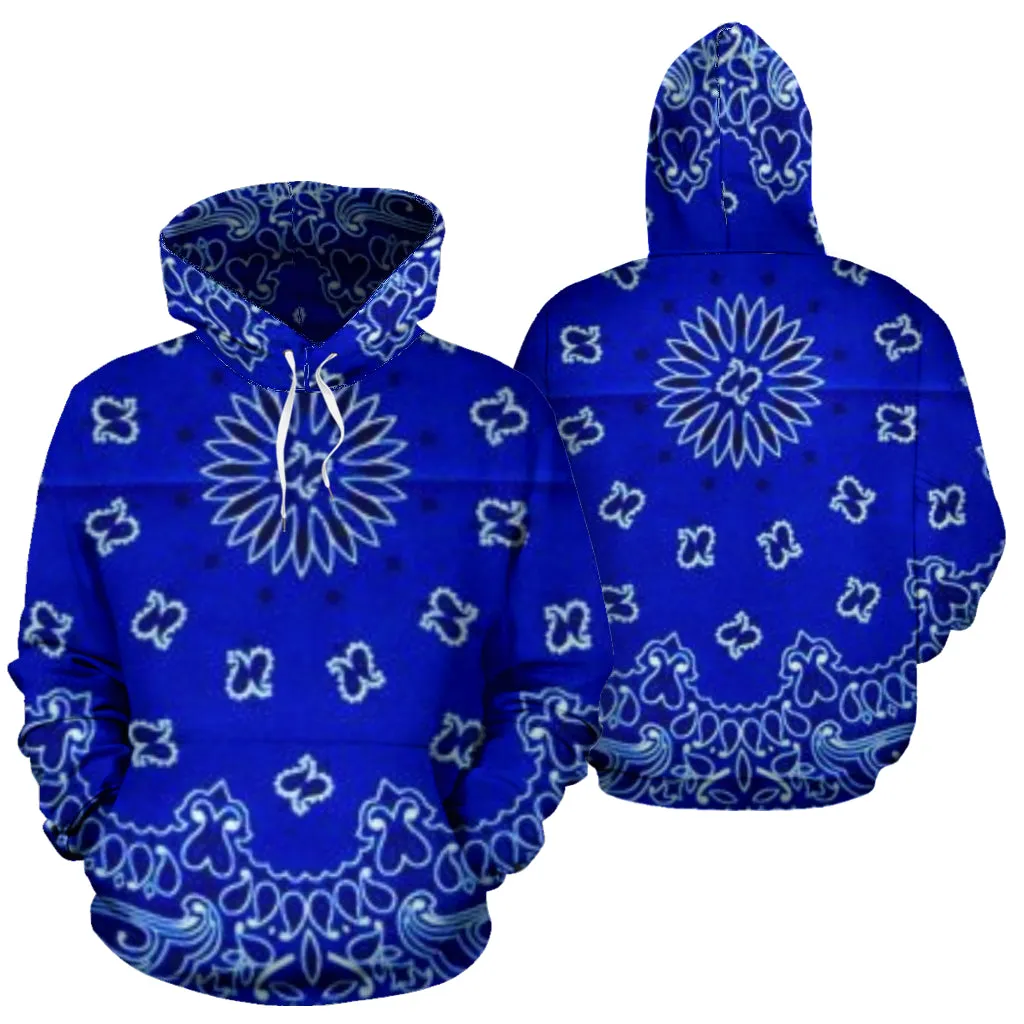 Crip Cuz Blue Bandana Hoodie