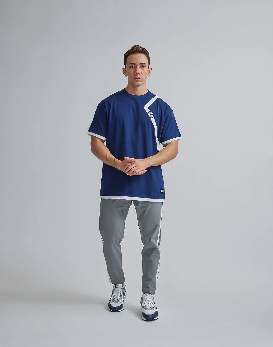 CRONOS APPEND OVERSIZE T-SHIRTS【NAVY】