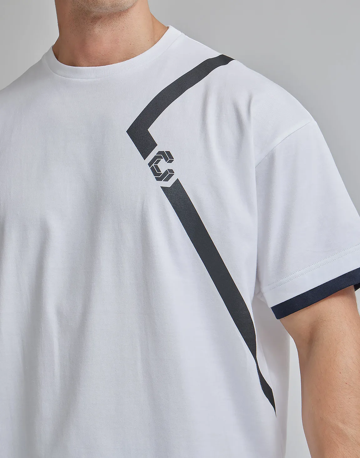 CRONOS APPEND OVERSIZE T-SHIRTS【NAVY】