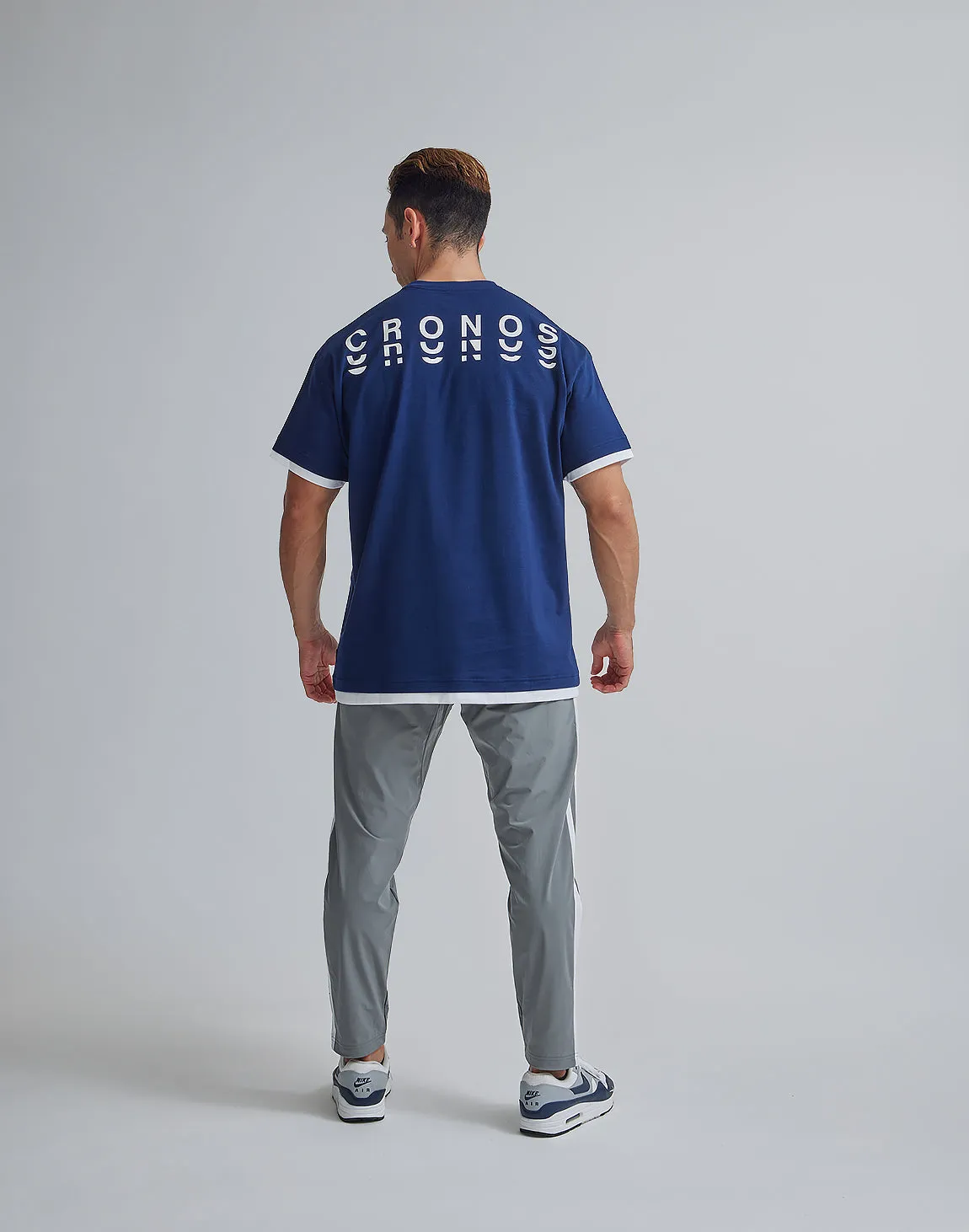 CRONOS APPEND OVERSIZE T-SHIRTS【NAVY】